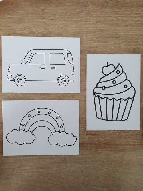 Craft kits with paint and brush