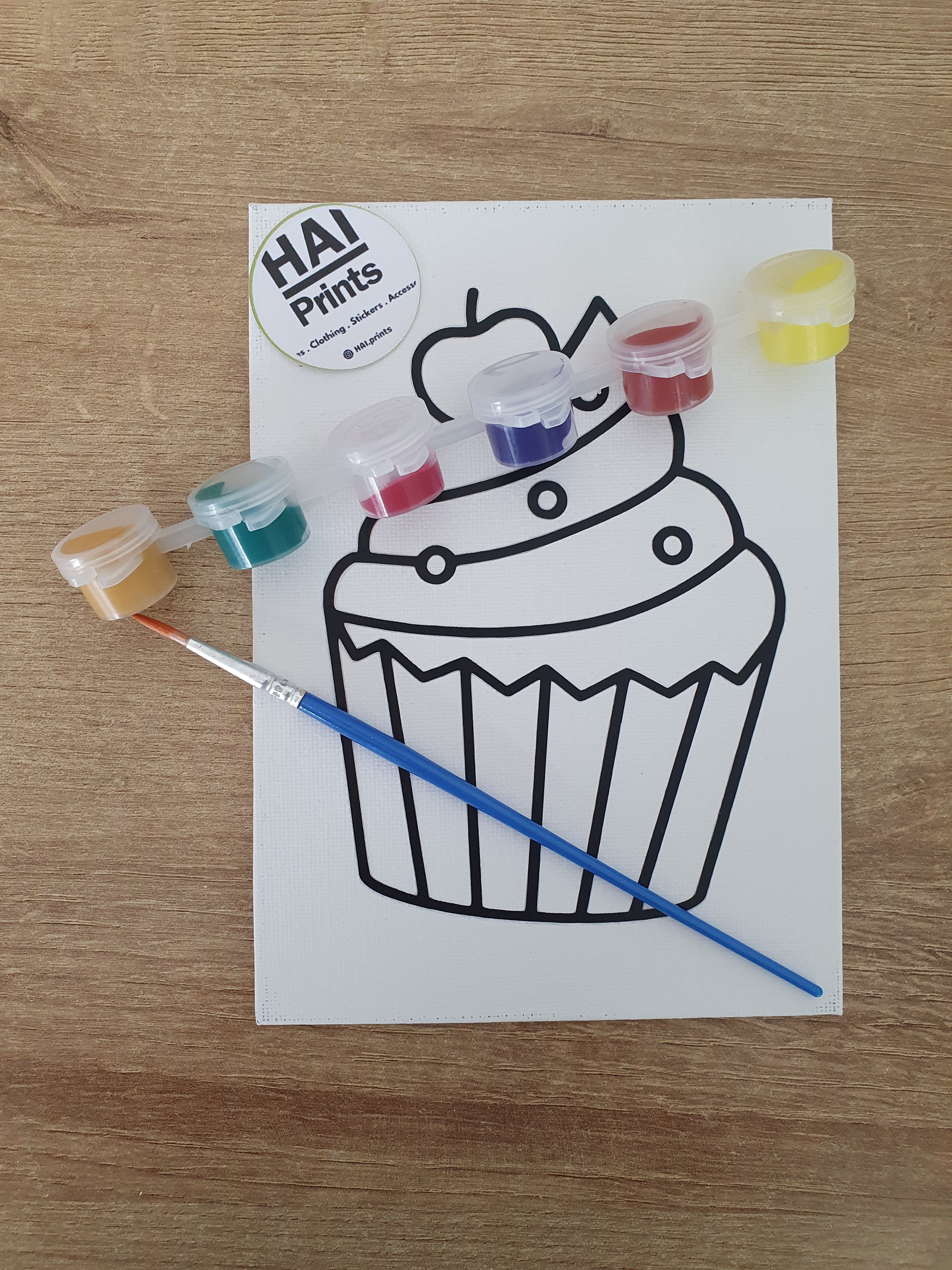 Craft kits with paint and brush