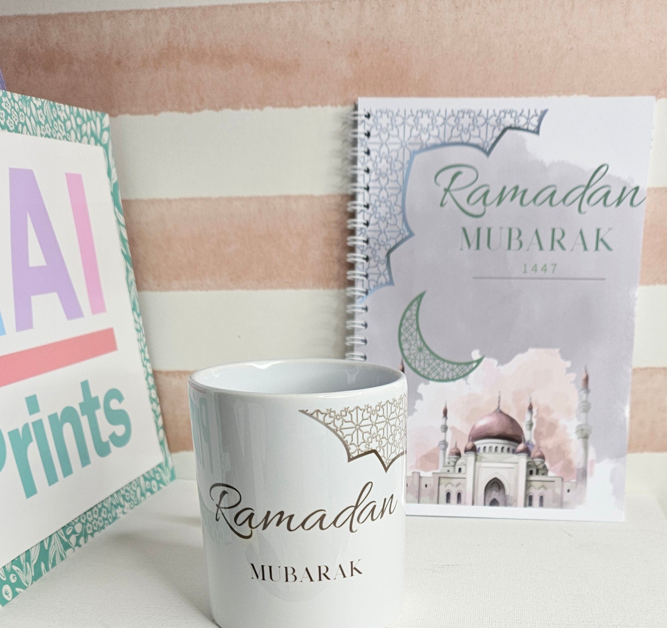 Ramadan mubarak personalised mug grey