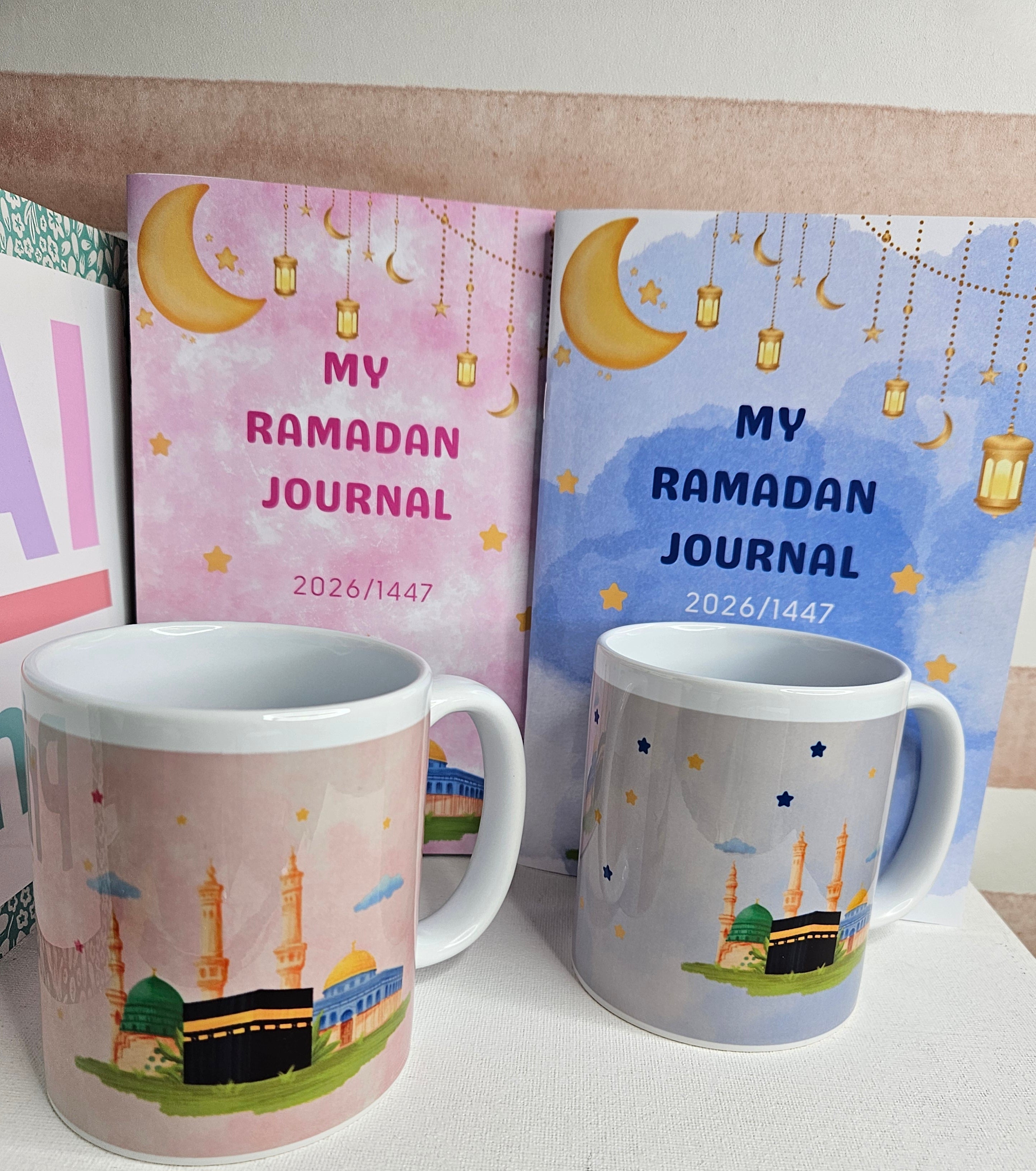 Ramadan mubarak personalised mug blue