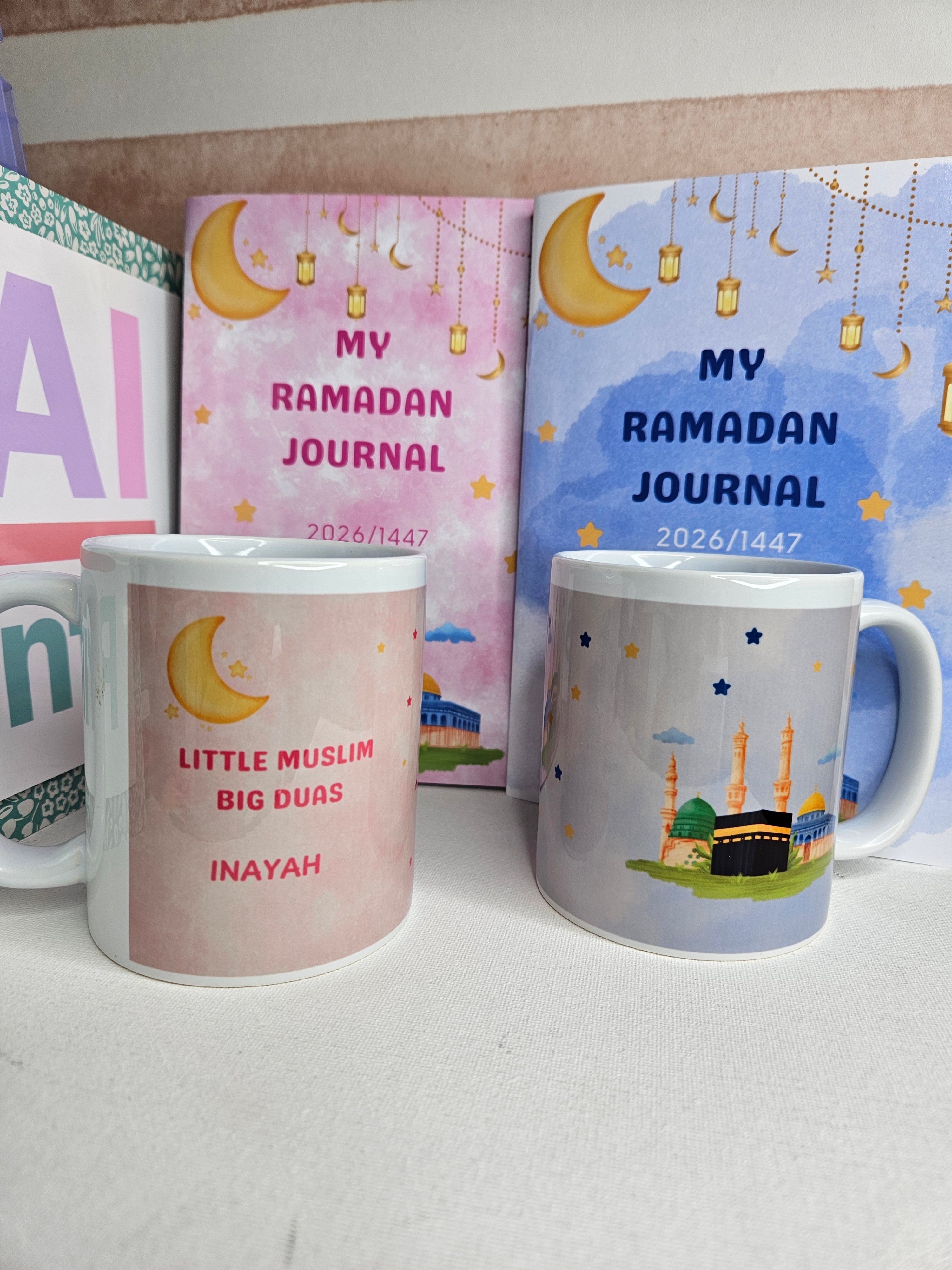 Ramadan mubarak personalised mug pink