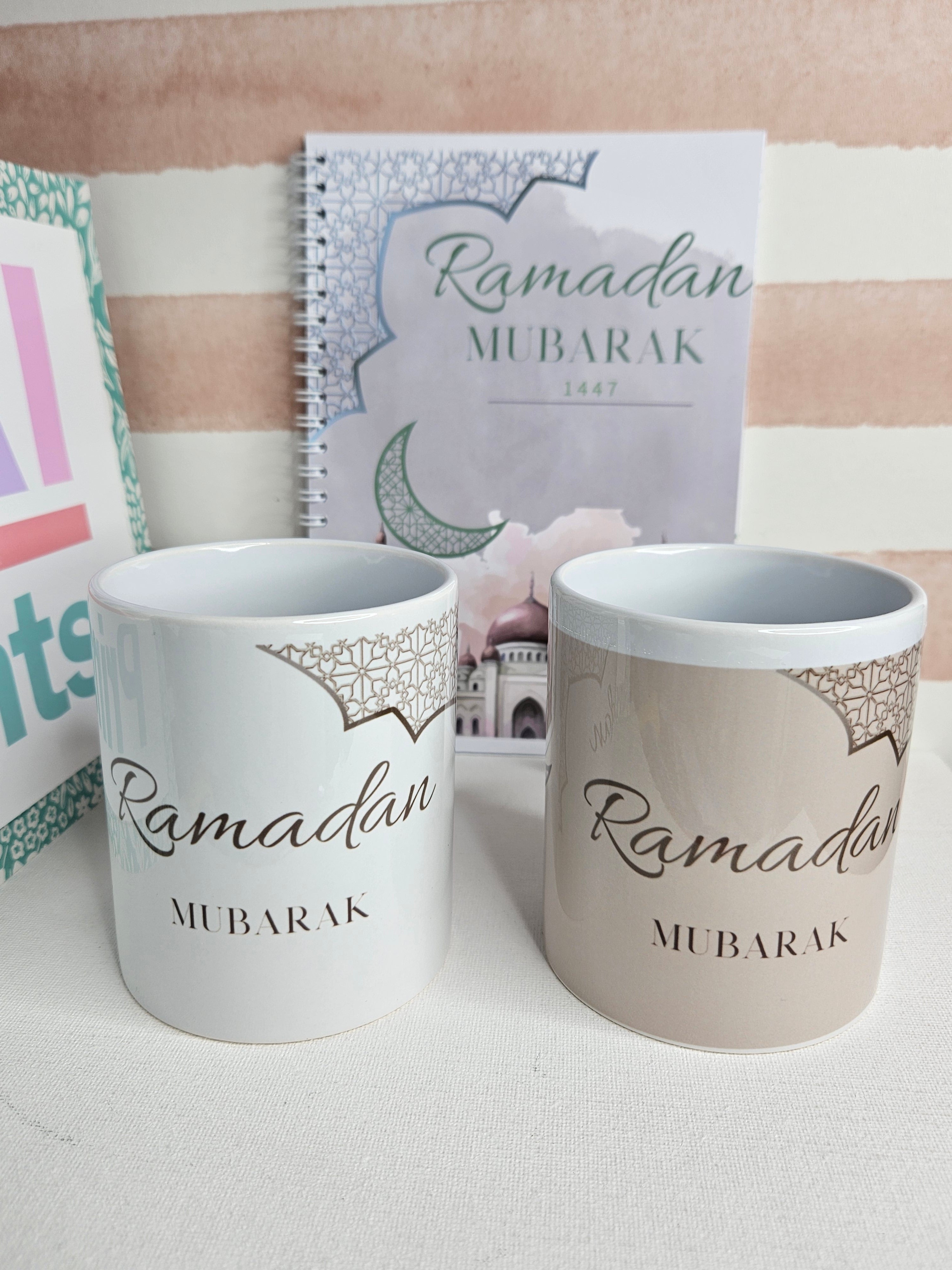 Ramadan mubarak personalised mug grey