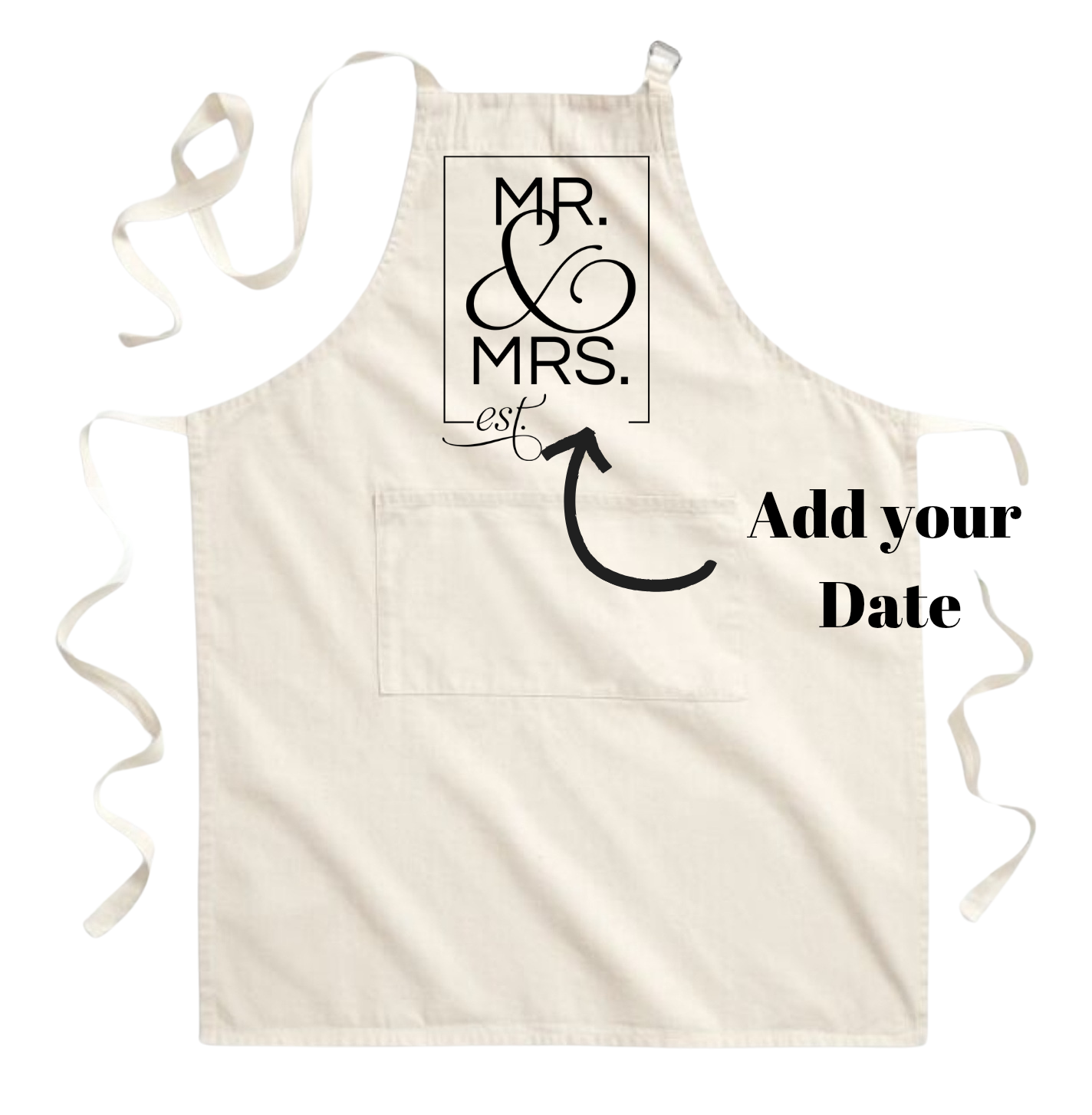 Personalised apron Mr & Mrs