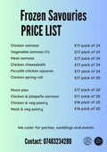 Custom Digital Price List Design – Small Business Menu / Services Price List