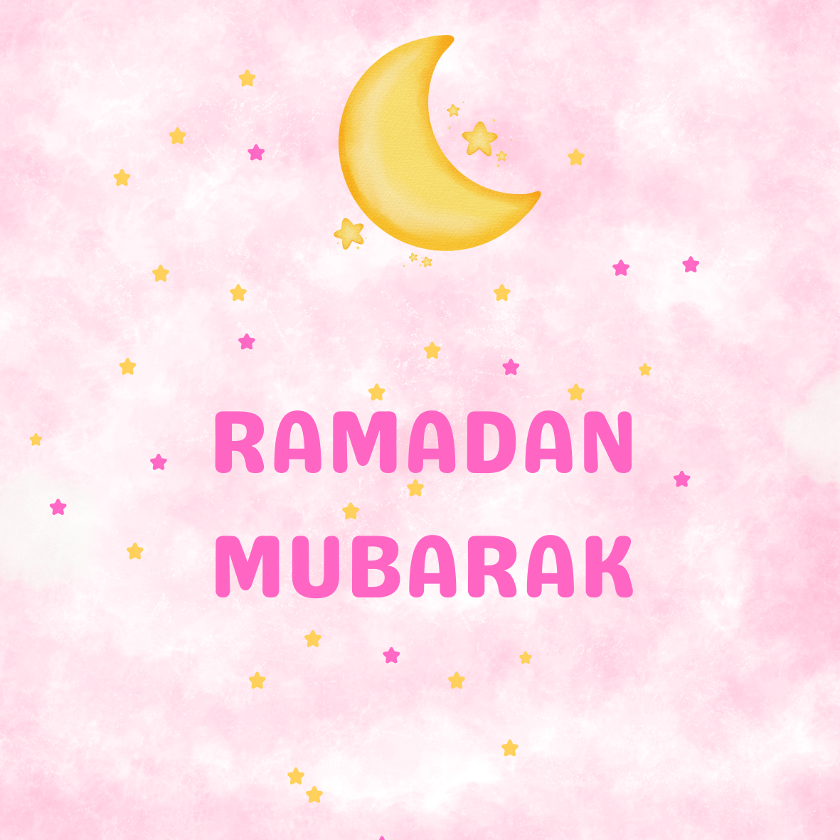Ramadan Mubarak stickers pink