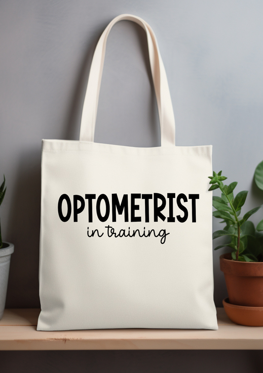 Optometrist in training tote bag