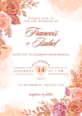 Invitations-peach blush
