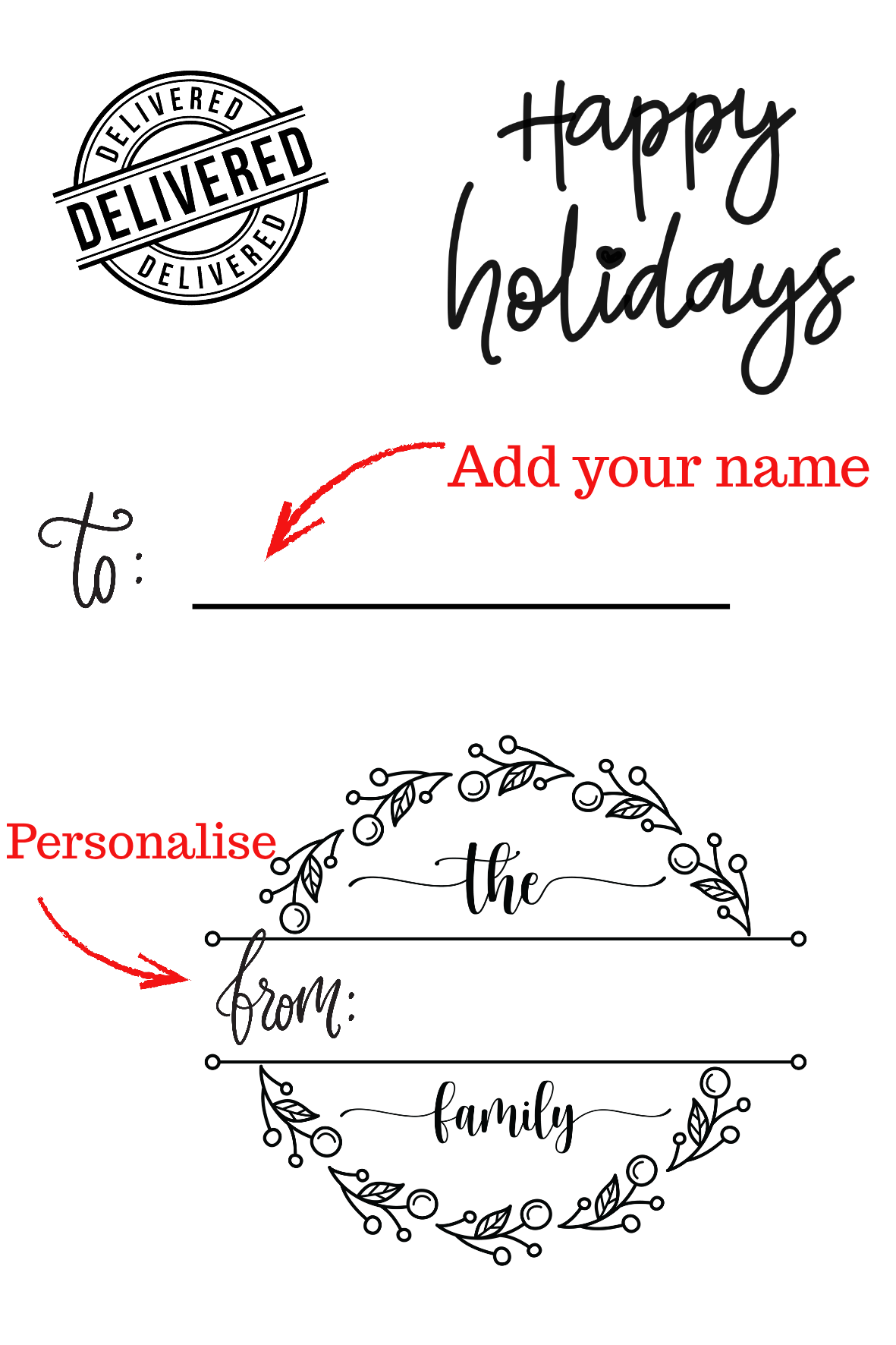 Custom postage labels