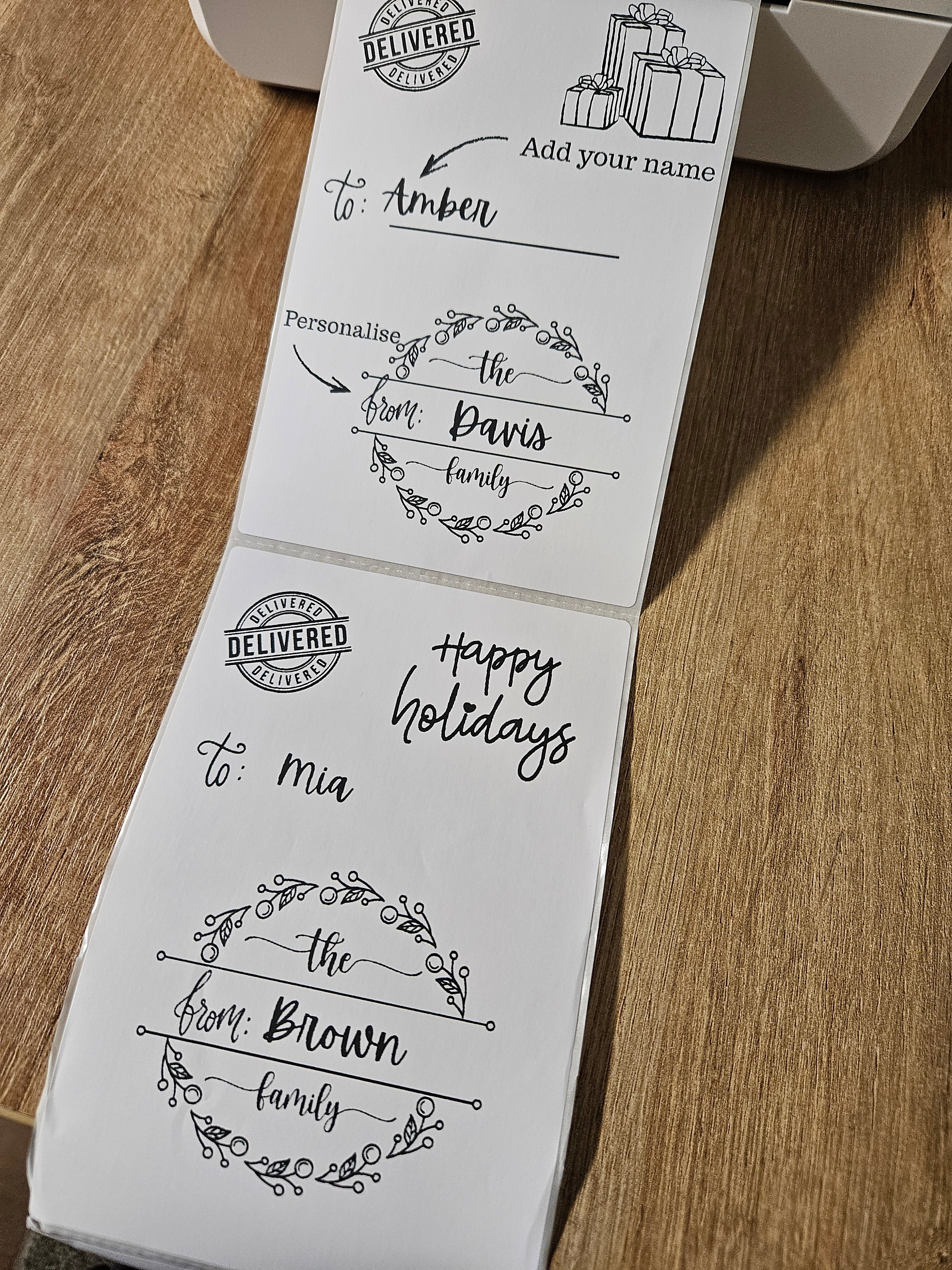 Custom postage labels