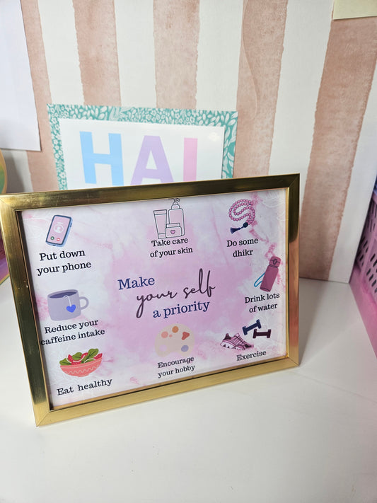Self care print or frame