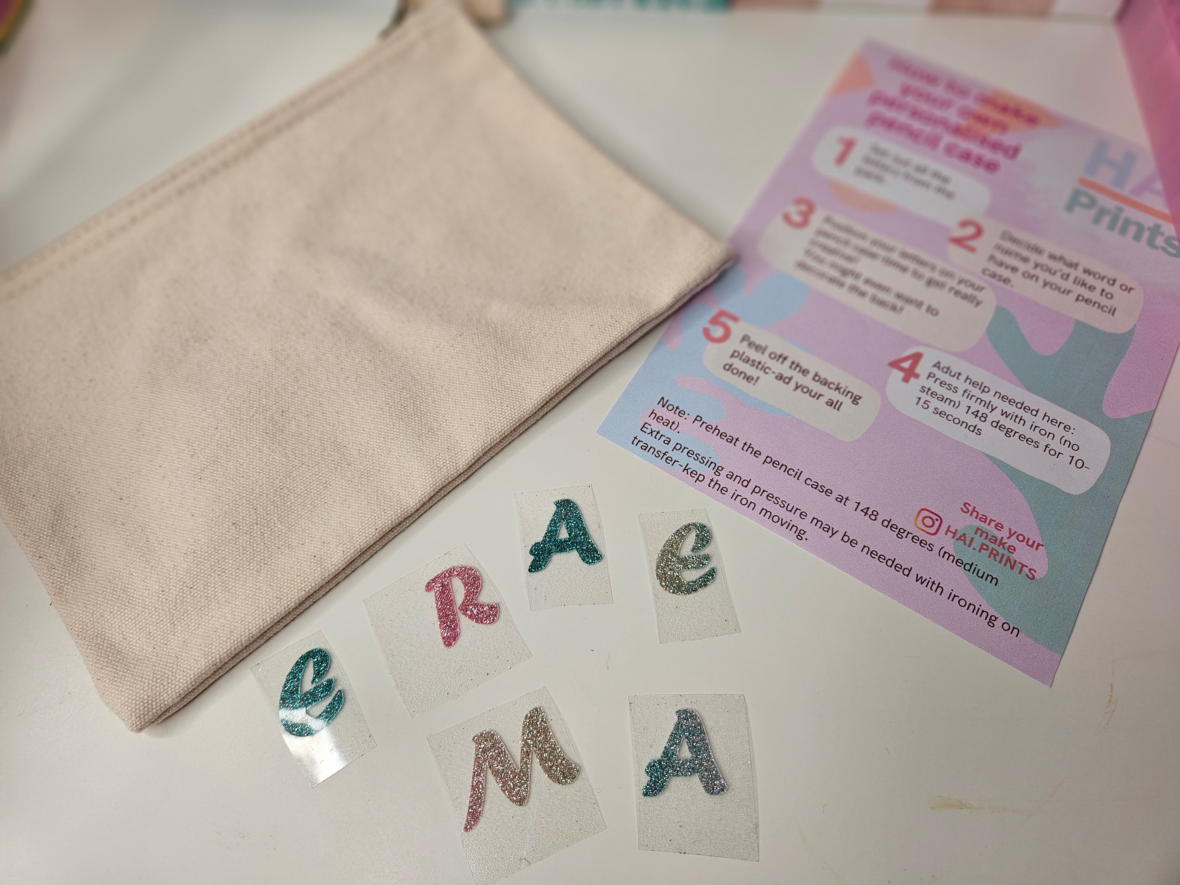 DIY personalise your own pencil case