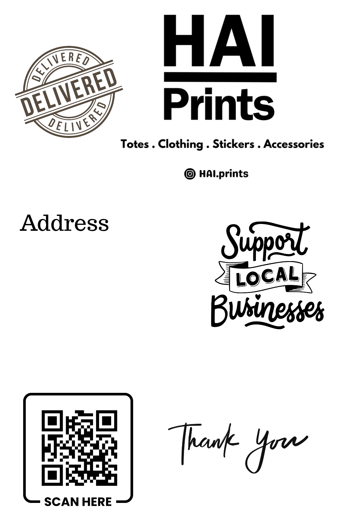 Custom postage labels