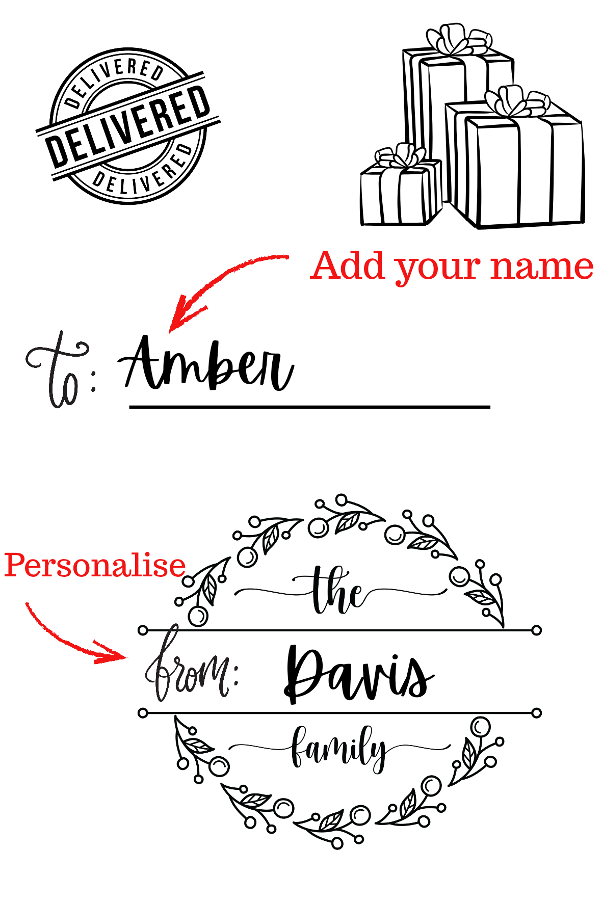 Custom postage labels