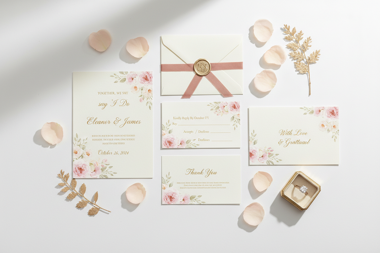 Complete wedding stationary full bundle